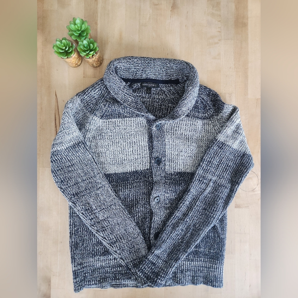 Banana Republic Light Blue Cardigan Cozy Knit Sweater